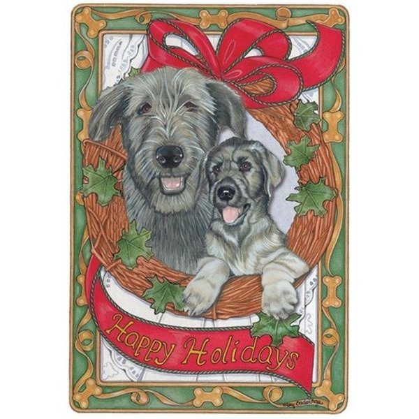 Pipsqueak Productions Pipsqueak Productions C500 Holiday Boxed Cards- Irish Wolfhound C500